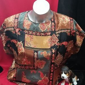 Maggie Lawrence Short sleeve Blouse size large